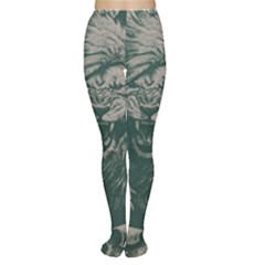 Angry Male Lion Pattern Graphics Kazakh Al Fabric Tights by Sapixe