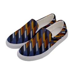 Colors Fabric Abstract Textile Women s Canvas Slip Ons