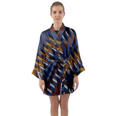 Colors Fabric Abstract Textile Long Sleeve Kimono Robe