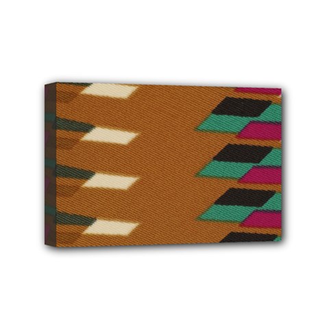 Fabric Textile Texture Abstract Mini Canvas 6  X 4  (stretched)