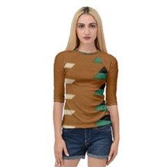 Fabric Textile Texture Abstract Quarter Sleeve Raglan Tee