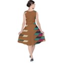 Fabric Textile Texture Abstract V-Neck Midi Sleeveless Dress  View2