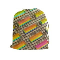 Colors Color Live Texture Macro Drawstring Pouch (xl)