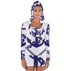 Anchor Chain Nautical Ocean Sea Long Sleeve Hooded T-shirt