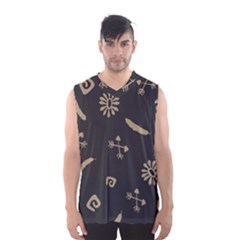 Pattern Seamless American Culture Men s Basketball Tank Top