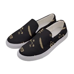 Pattern Seamless American Culture Women s Canvas Slip Ons