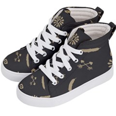 Pattern Seamless American Culture Kid s Hi-top Skate Sneakers