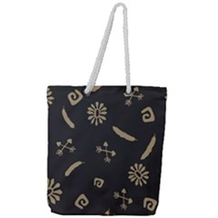 Pattern Seamless American Culture Full Print Rope Handle Tote (large)