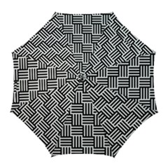 Basket Black Lines Stripes White Golf Umbrellas