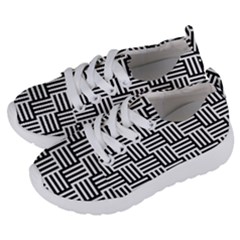 Basket Black Lines Stripes White Kids  Lightweight Sports Shoes by Sapixe