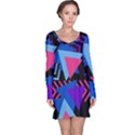 Memphis Pattern Geometric Abstract Long Sleeve Nightdress View1