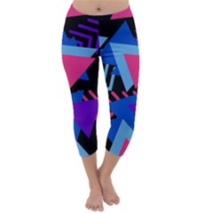 Memphis Pattern Geometric Abstract Capri Winter Leggings 