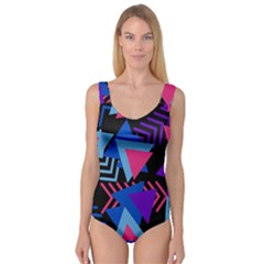 Memphis Pattern Geometric Abstract Princess Tank Leotard  by Sapixe