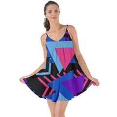 Memphis Pattern Geometric Abstract Love The Sun Cover Up by Sapixe