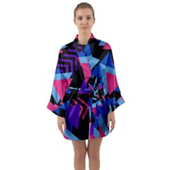 Memphis Pattern Geometric Abstract Long Sleeve Kimono Robe by Sapixe