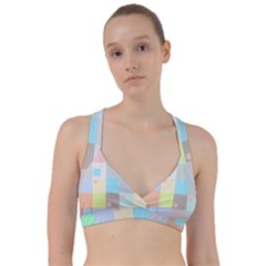 Pastel Diamonds Background Sweetheart Sports Bra