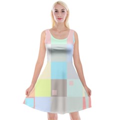 Pastel Diamonds Background Reversible Velvet Sleeveless Dress by Sapixe