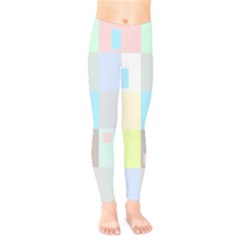 Pastel Diamonds Background Kids  Legging by Sapixe