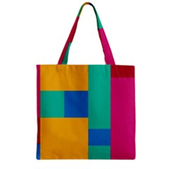 Background Abstract Zipper Grocery Tote Bag