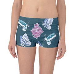 Butterfly Pattern Dead Death Rose Boyleg Bikini Bottoms by Sapixe