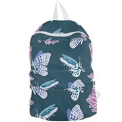 Butterfly Pattern Dead Death Rose Foldable Lightweight Backpack