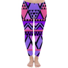 Seamless Purple Pink Pattern Classic Winter Leggings