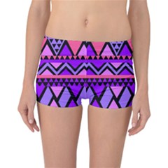 Seamless Purple Pink Pattern Reversible Boyleg Bikini Bottoms