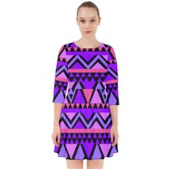 Seamless Purple Pink Pattern Smock Dress by Sapixe