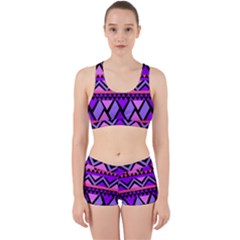 Seamless Purple Pink Pattern Work It Out Gym Set by Sapixe