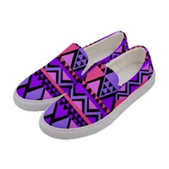 Seamless Purple Pink Pattern Women s Canvas Slip Ons