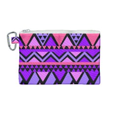 Seamless Purple Pink Pattern Canvas Cosmetic Bag (medium) by Sapixe