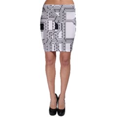 Seamless Pattern Texture Background Bodycon Skirt