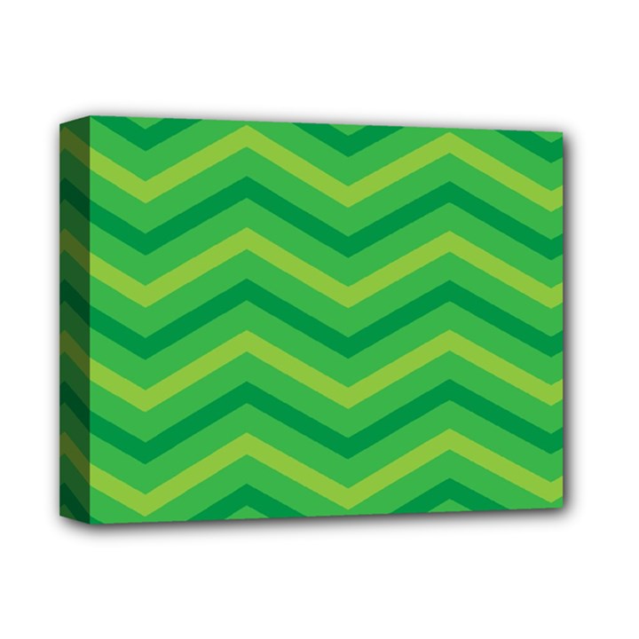 Green Background Abstract Deluxe Canvas 14  x 11  (Stretched)