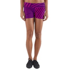 Pattern Lines Stripes Texture Yoga Shorts