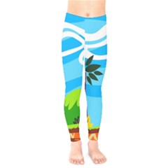 Landscape Background Nature Sky Kids  Legging