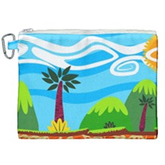 Landscape Background Nature Sky Canvas Cosmetic Bag (xxl) by Sapixe