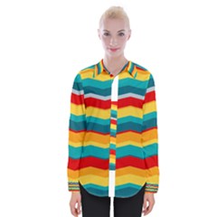 Retro Colors 60 Background Womens Long Sleeve Shirt