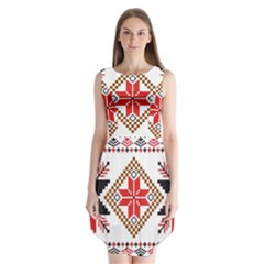 Ornament Stars Textile Crochet Sleeveless Chiffon Dress  