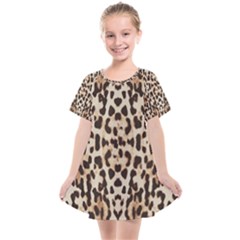 Pattern Leopard Skin Background Kids  Smock Dress by Sapixe