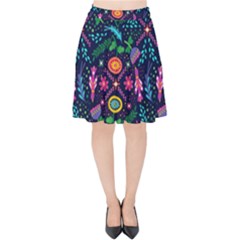 Pattern Nature Design Patterns Velvet High Waist Skirt