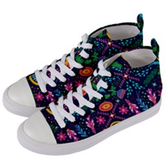 Pattern Nature Design Patterns Women s Mid-top Canvas Sneakers by Sapixe