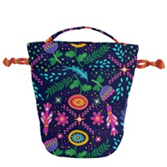 Pattern Nature Design Patterns Drawstring Bucket Bag by Sapixe