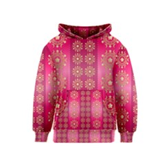 Background Pattern Pink Wallpaper Kids  Pullover Hoodie