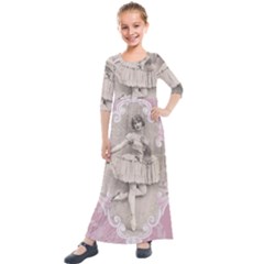 Lady 1112861 1280 Kids  Quarter Sleeve Maxi Dress