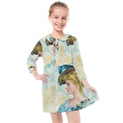 Lady 1112776 1920 Kids  Quarter Sleeve Shirt Dress by vintage2030