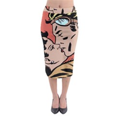 Retrocouplekissing Midi Pencil Skirt