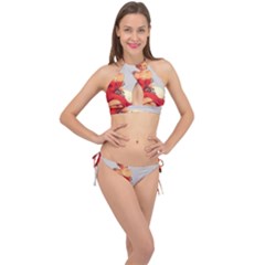 Retro 1107638 1920 Cross Front Halter Bikini Set