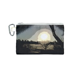 Sunrise Over The Plains Canvas Cosmetic Bag (small) by DeneWestUK