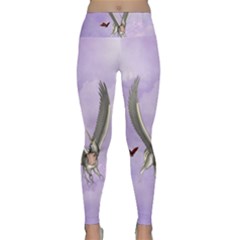 Cute Little Pegasus With Butterflies Lightweight Velour Classic Yoga Leggings by FantasyWorld7