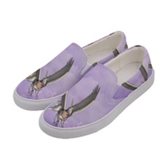 Cute Little Pegasus With Butterflies Women s Canvas Slip Ons by FantasyWorld7